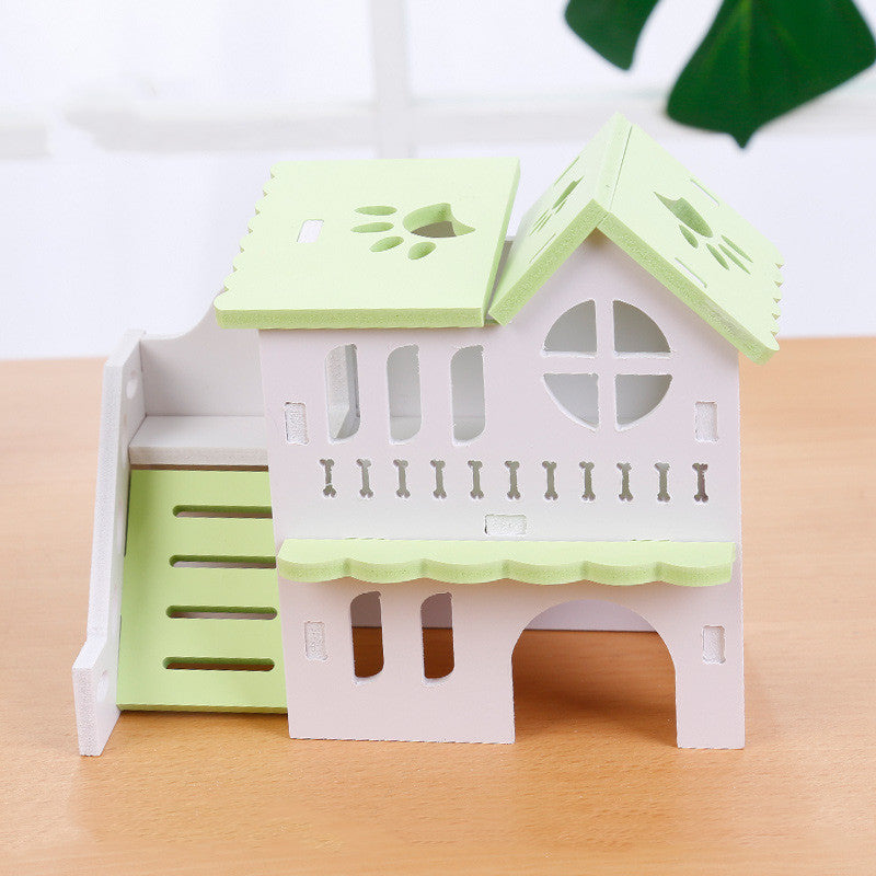Create a Cozy Retreat for Your Hamster with Our Double-Layer Toy House!