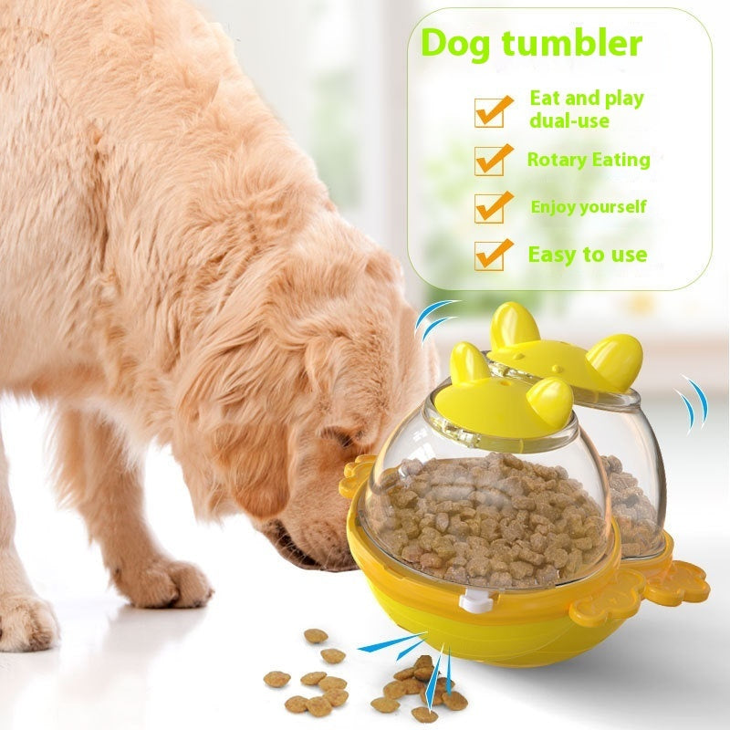 Discover the Fun and Functionality of the Leak-Proof Tumbler Dog Food Feeder & Pet Toy