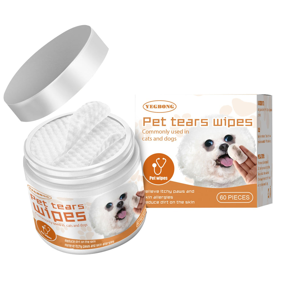 Say Goodbye to Tear Stains with Yegbong Pet Wipes!