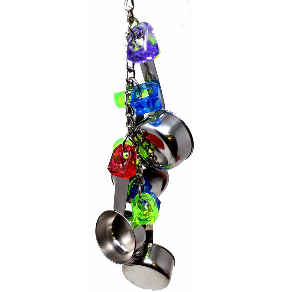 Unlock the Fun: The Parrot Bite Stainless Steel Four-pot String Toy
