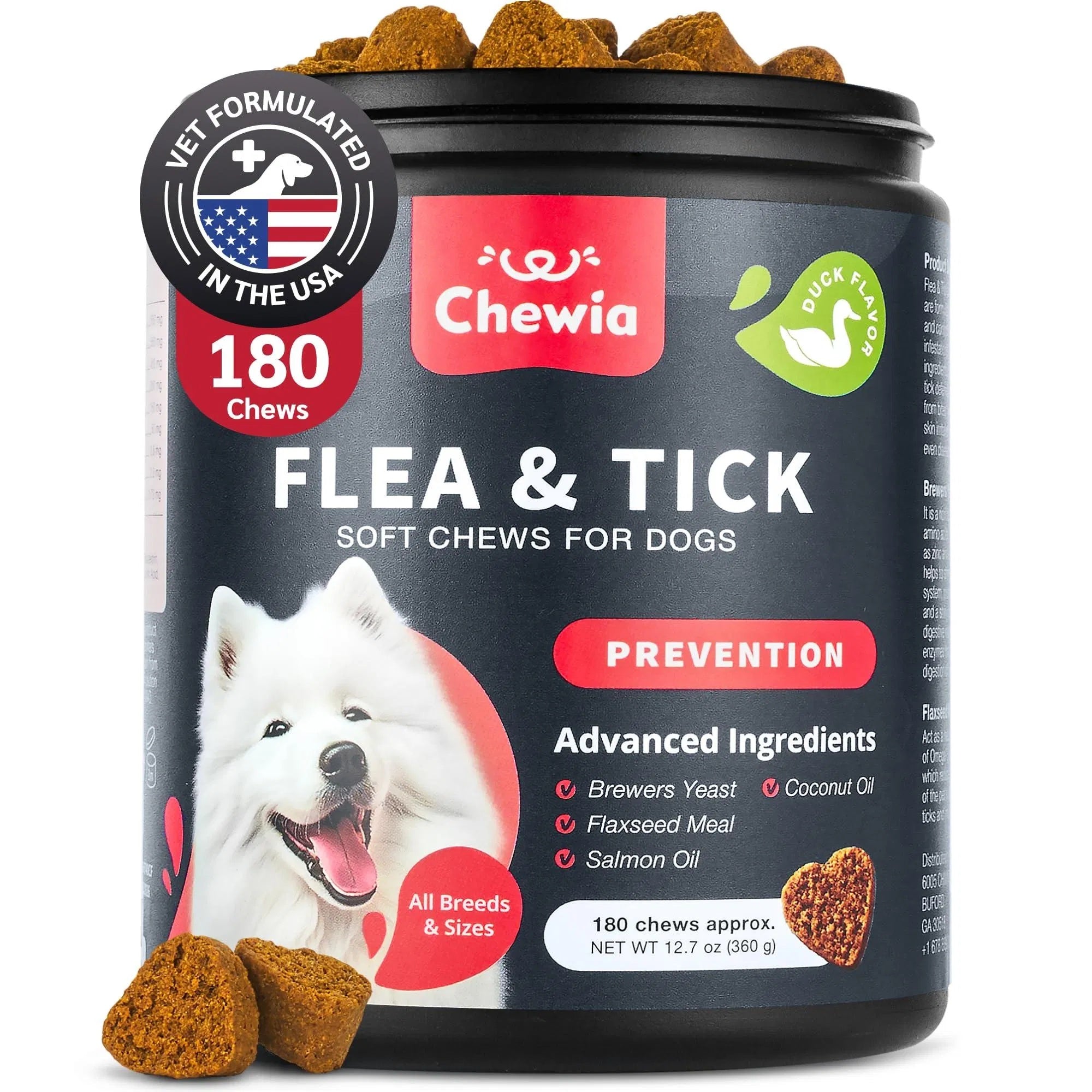 Flea & Tick Treatment Chews – Natural Flea Prevention & Immune Support for Dogs