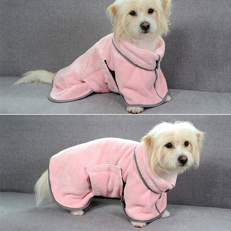 Quick-Drying Pet Bathrobe – Microfiber Absorbent Towel for Dogs & Cats