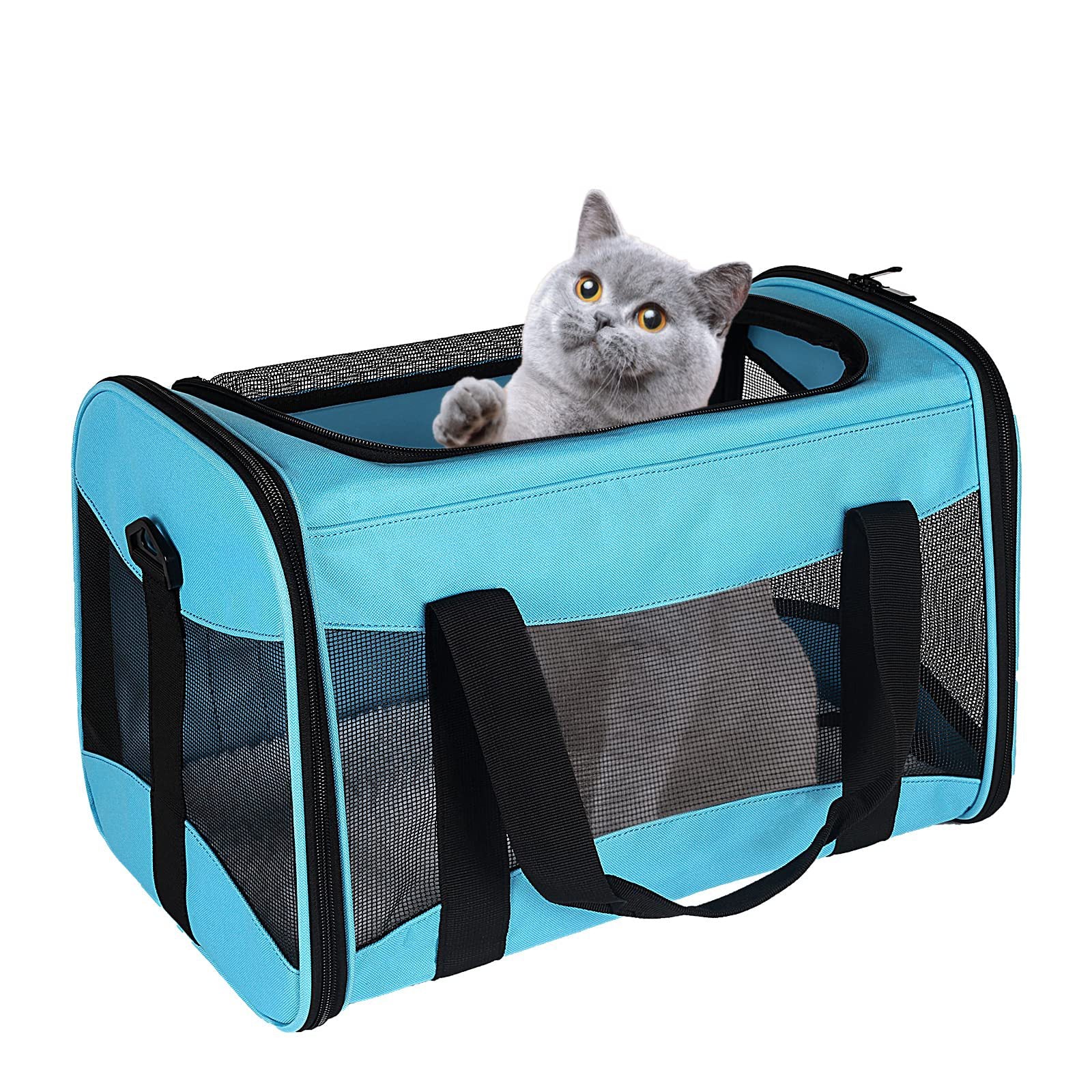 Portable Breathable Crossbody Pet Carrier – Foldable Travel Bag for Dogs & Cats