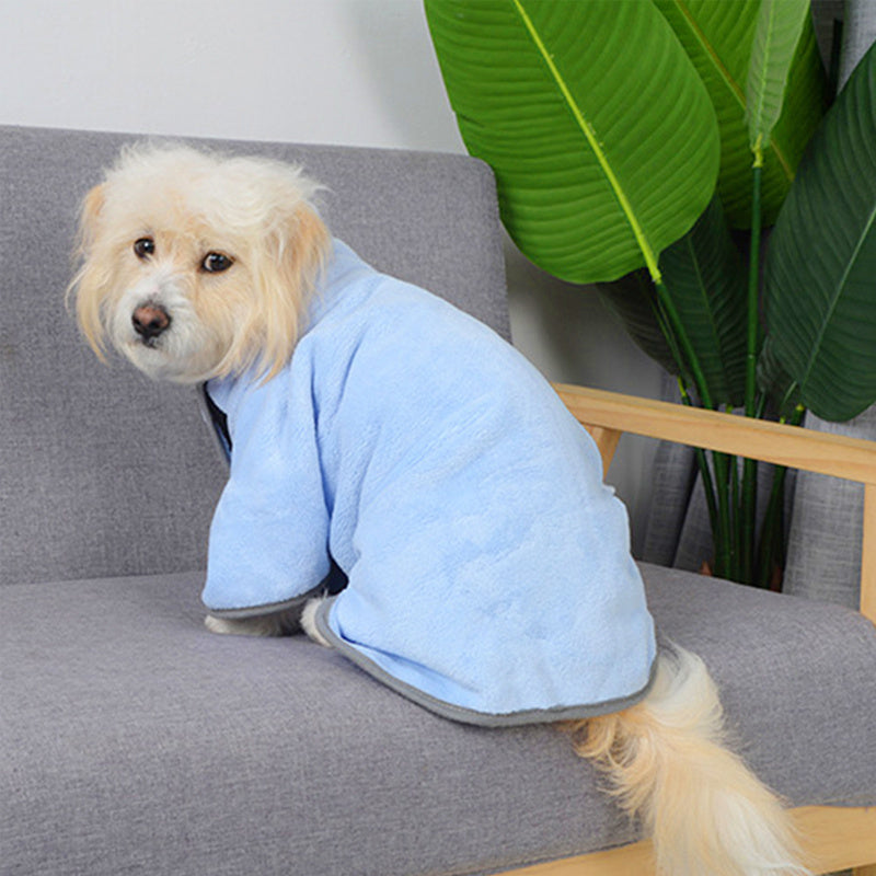 Quick-Drying Pet Bathrobe – Microfiber Absorbent Towel for Dogs & Cats