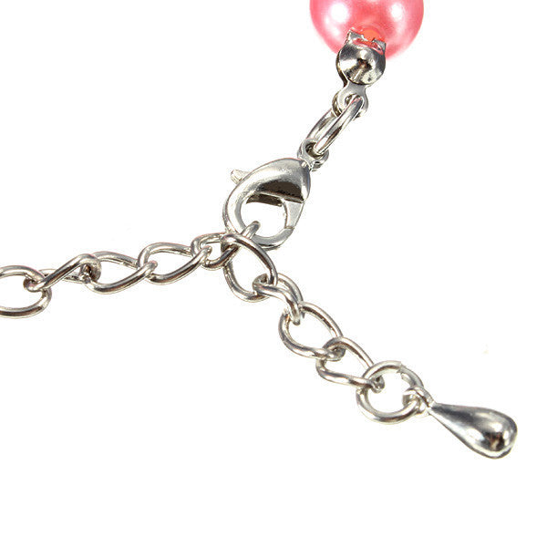 Elegant Pet Pearl Necklace – Rhinestone Pendant Collar