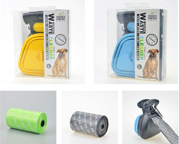Foldable Dog Pooper Scooper – Travel Waste Pickup Tool with Bags