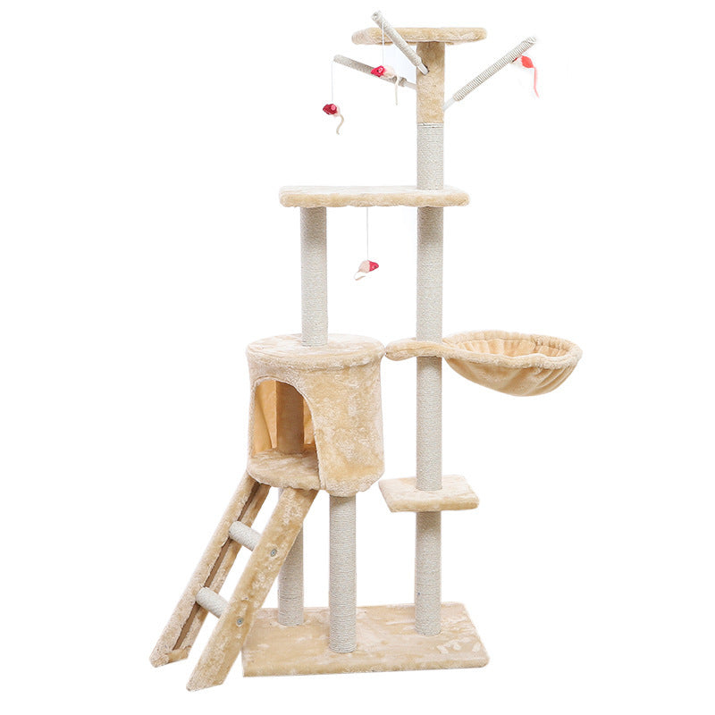 Cat Climber & House – Multi-Level Sisal Tower with Plush Perches