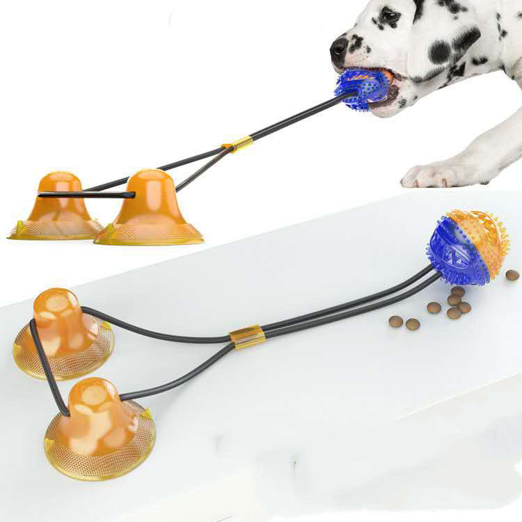 Tug & Clean™ Suction Cup Pet Toy – Interactive Chew Ball for Dogs & Cats