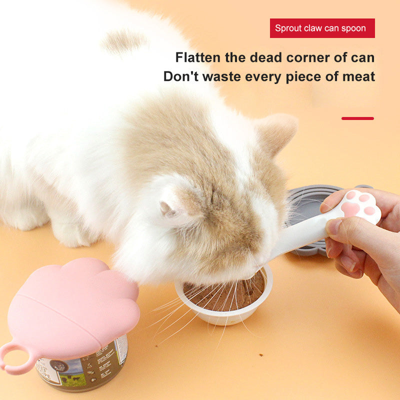 Multifunction Pet Food Spoon & Can Lid Set – Feeding & Can Opener Accessory