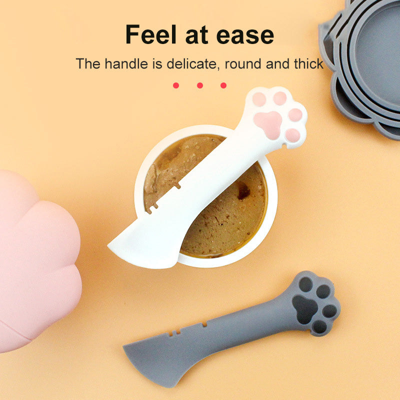 Multifunction Pet Food Spoon & Can Lid Set – Feeding & Can Opener Accessory