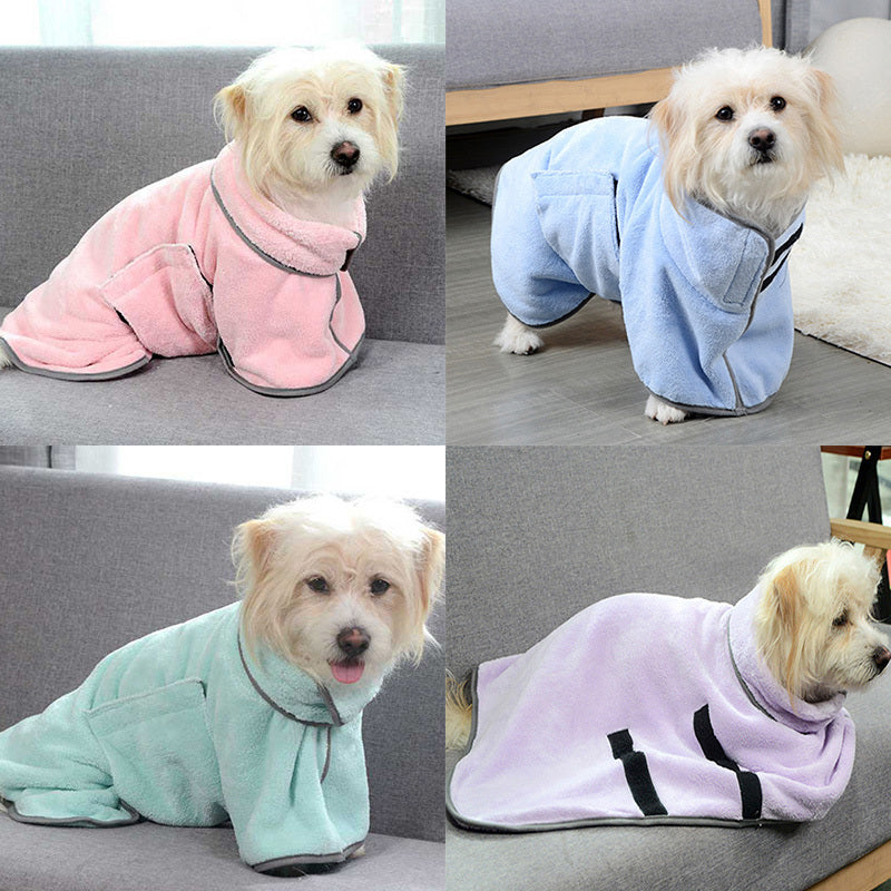 Quick-Drying Pet Bathrobe – Microfiber Absorbent Towel for Dogs & Cats