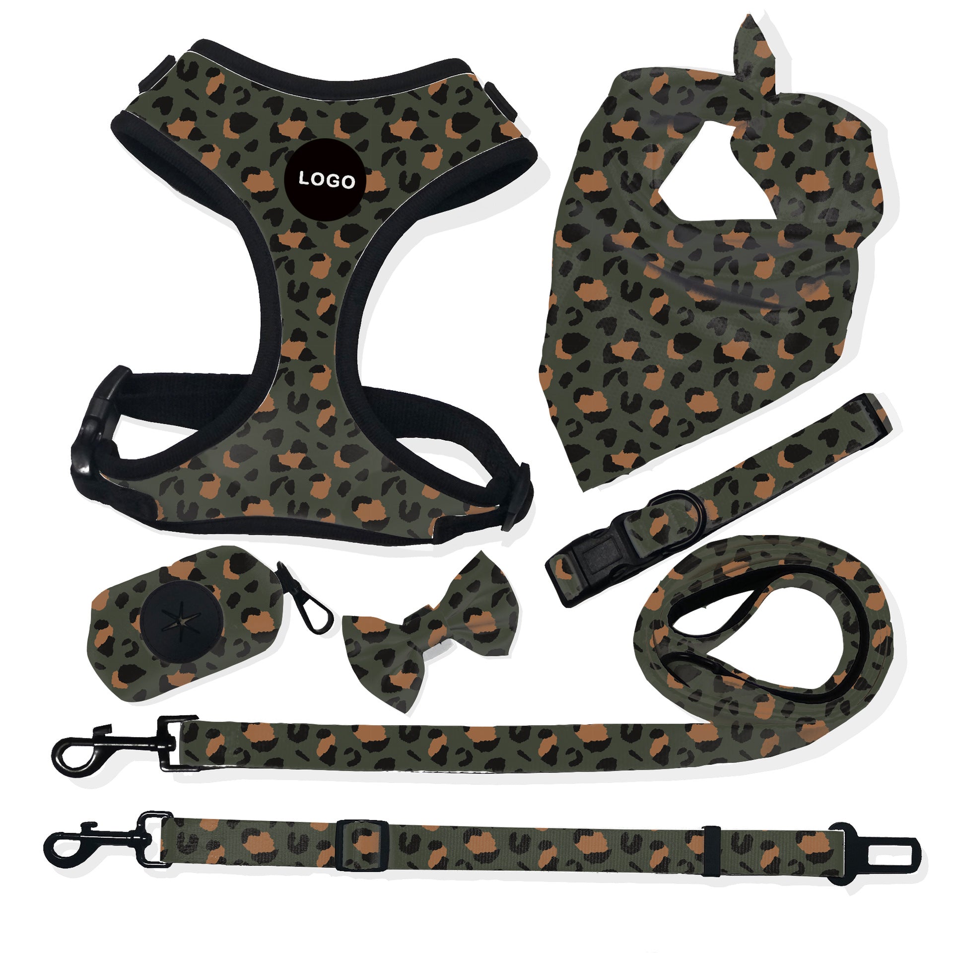 Breathable Dog Harness & Leash Set – Soft, Adjustable, No-Pull Chest Strap