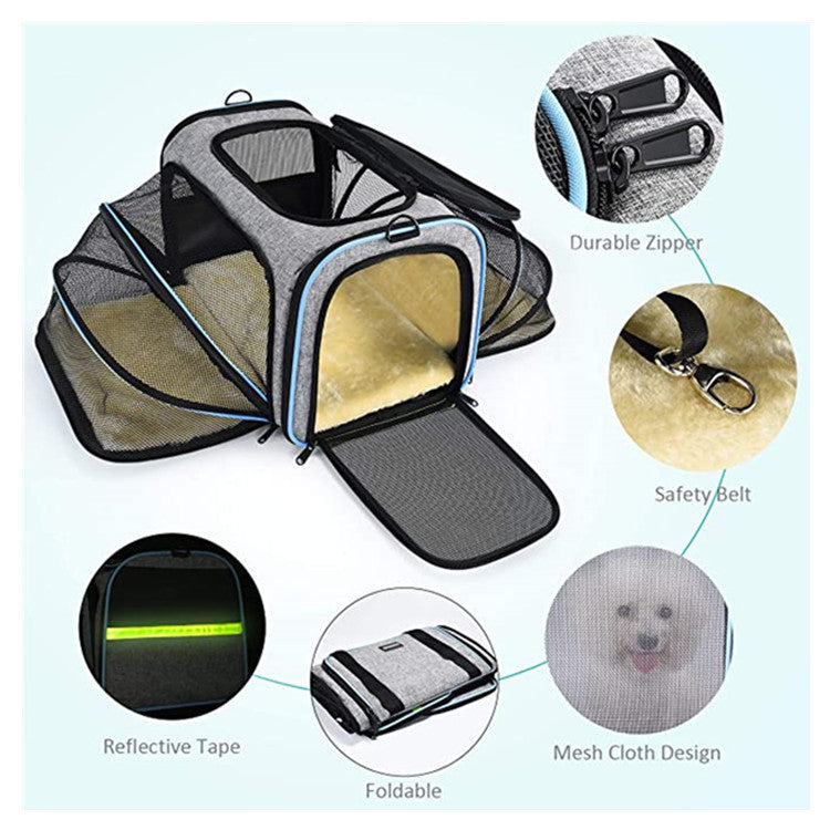Vevor Cat & Dog Carrier with Wheels – Airline Approved Rolling Pet Carrier