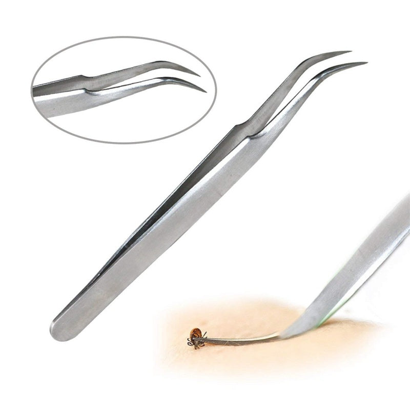 Stainless Steel Pet Deworming Tool – Tick Removal Clips & Fork Set