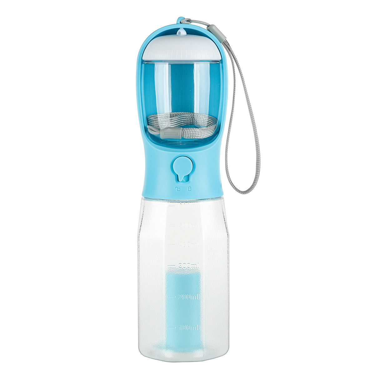3-in-1 Portable Dog & Cat Water Bottle – Travel Feeder, Drinker & Poop Bag Dispenser