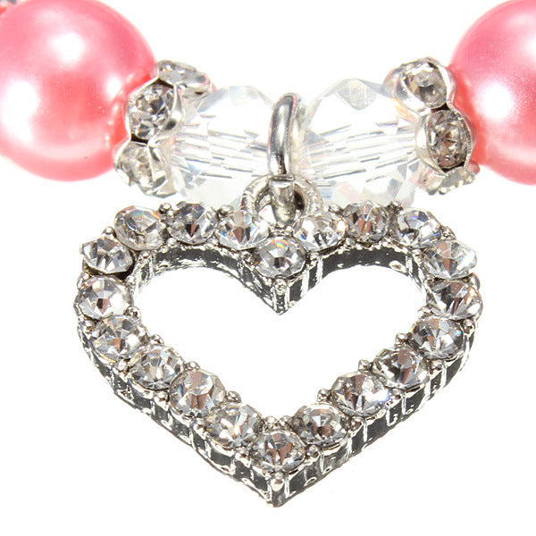 Elegant Pet Pearl Necklace – Rhinestone Pendant Collar