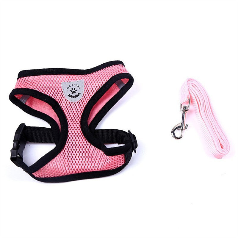 Pet Car Seat Belt & Leash – Adjustable Mesh Safety Strap