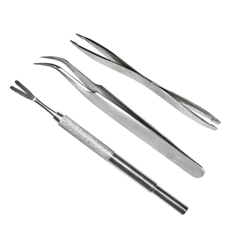Stainless Steel Pet Deworming Tool – Tick Removal Clips & Fork Set