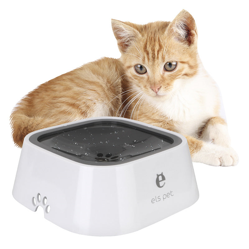 Pet Floating Water Bowl – Anti-Overflow Slow Feeder for Dogs & Cats