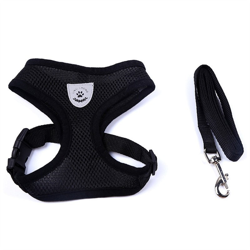 Pet Car Seat Belt & Leash – Adjustable Mesh Safety Strap