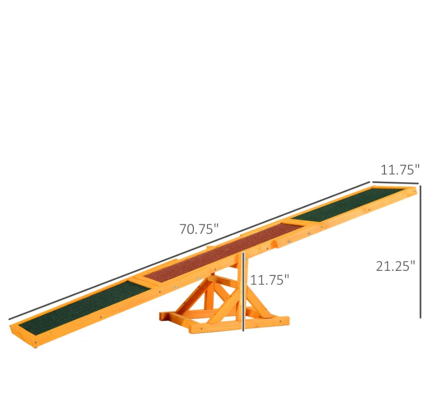 Wooden Dog Agility Seesaw – Weather-Resistant Training & Exercise Equipment