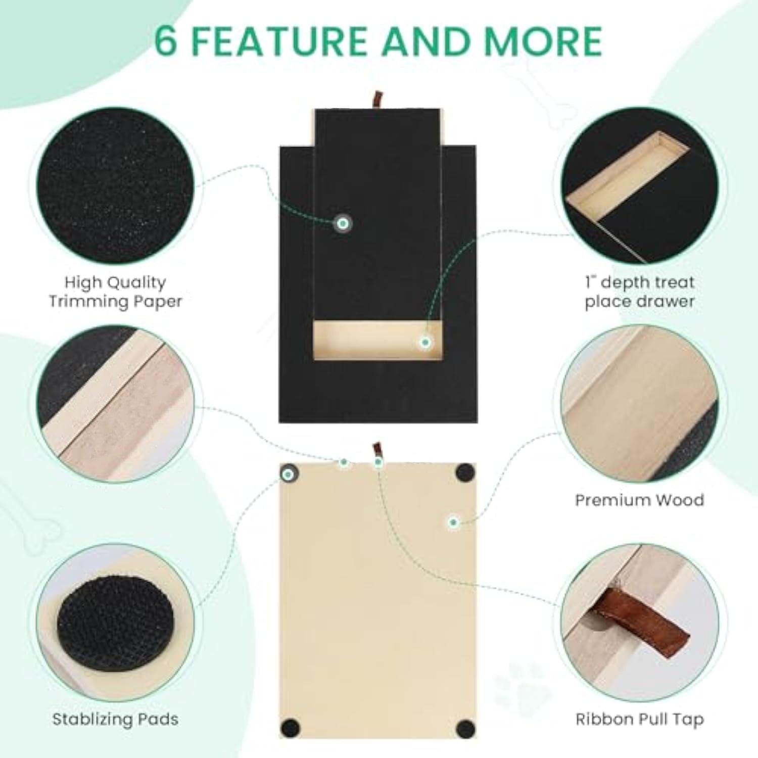 Dog Nail Scratch Board – Stress-Free Nail File with Treat Box for All Sizes