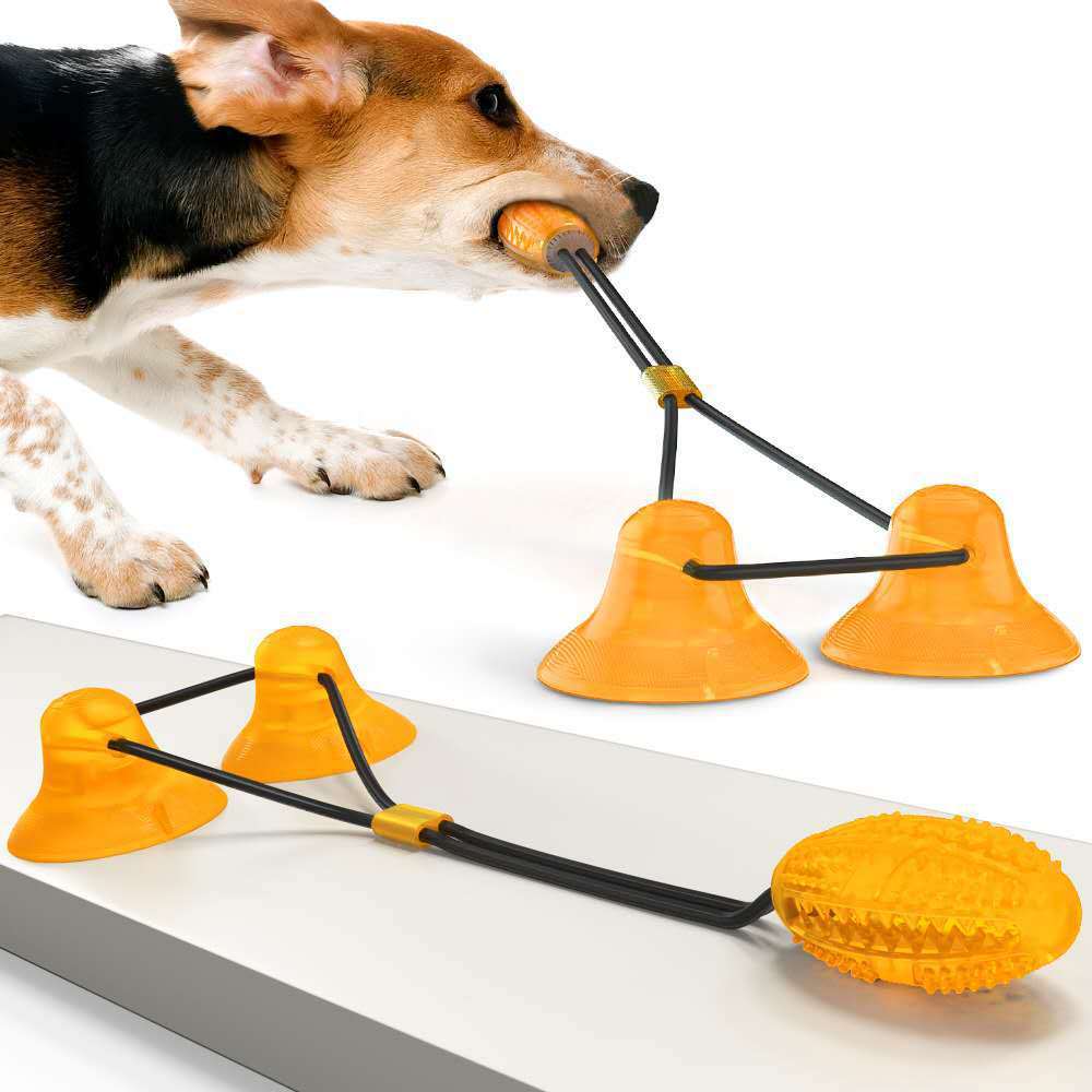 Tug & Clean™ Suction Cup Pet Toy – Interactive Chew Ball for Dogs & Cats