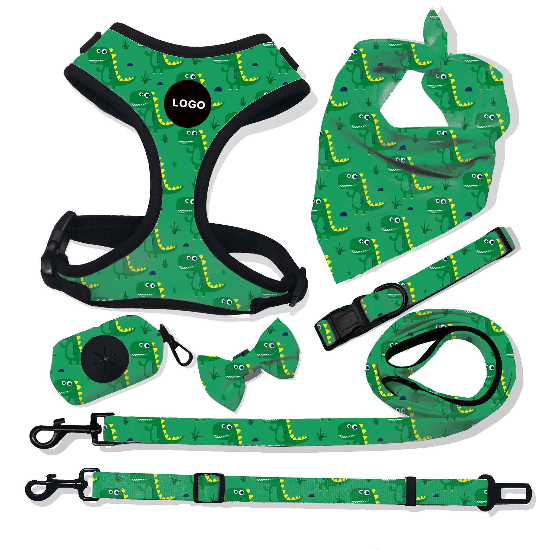 Breathable Dog Harness & Leash Set – Soft, Adjustable, No-Pull Chest Strap