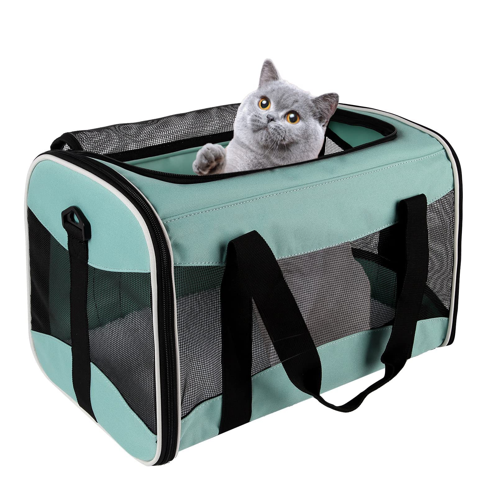Portable Breathable Crossbody Pet Carrier – Foldable Travel Bag for Dogs & Cats