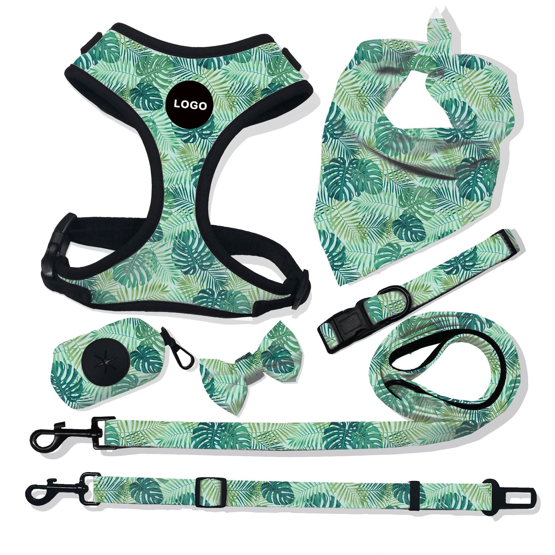 Breathable Dog Harness & Leash Set – Soft, Adjustable, No-Pull Chest Strap