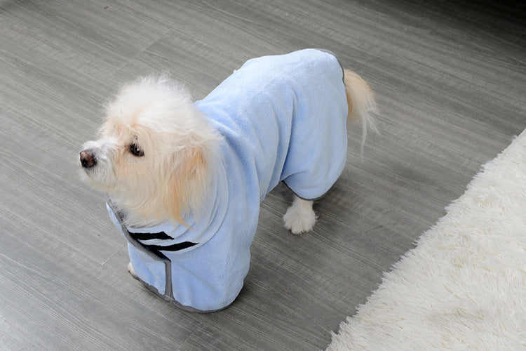 Quick-Drying Pet Bathrobe – Microfiber Absorbent Towel for Dogs & Cats