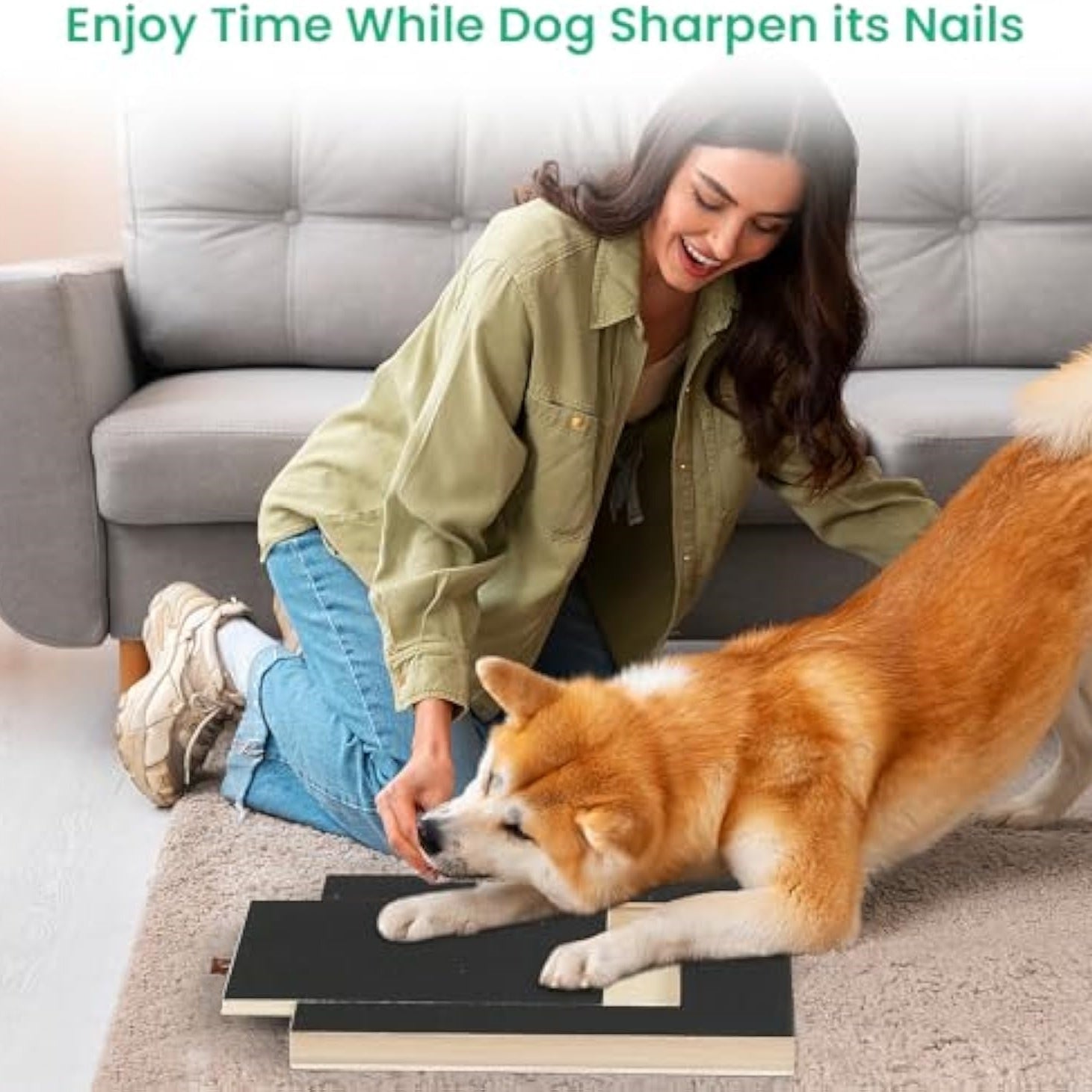 Dog Nail Scratch Board – Stress-Free Nail File with Treat Box for All Sizes