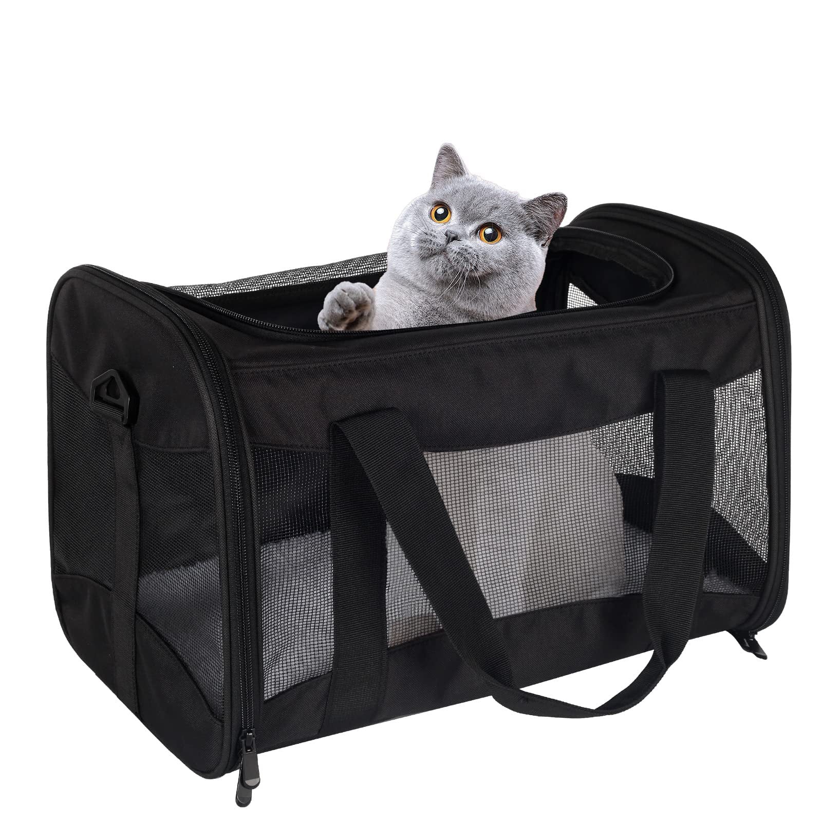 Portable Breathable Crossbody Pet Carrier – Foldable Travel Bag for Dogs & Cats