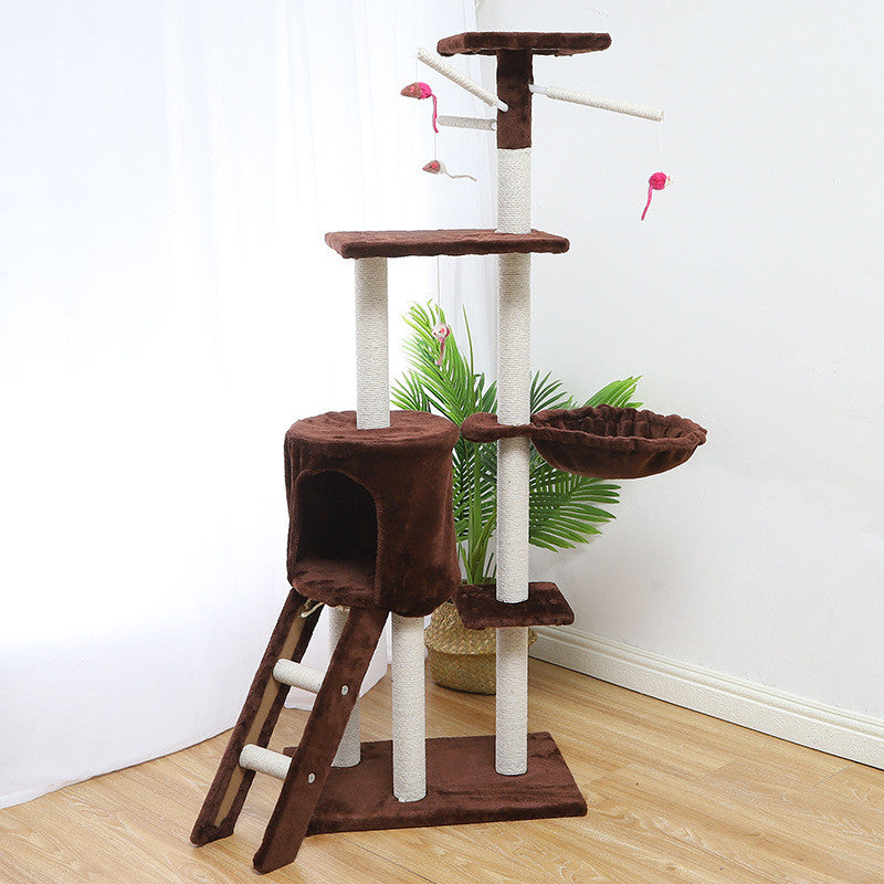 Cat Climber & House – Multi-Level Sisal Tower with Plush Perches