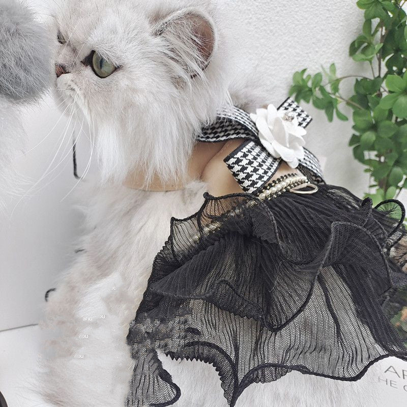 Cat Dog Vest Hand Holding Rope Dress