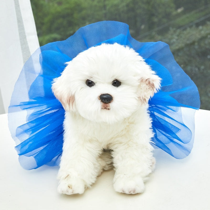 Pet TUTU Gauze Skirt Bright Silk Yarn Dog Strap Skirt