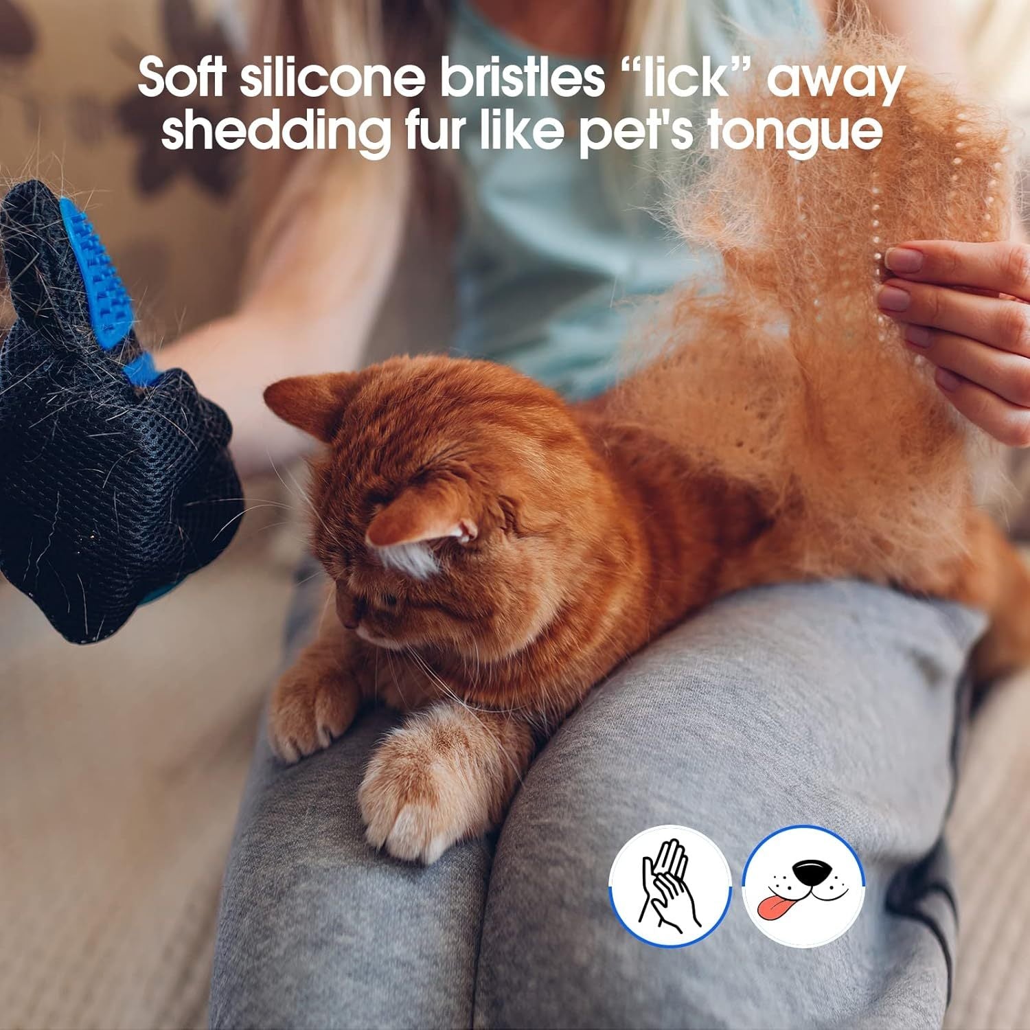 Upgrade Pet Grooming Gloves – Gentle Shedding & Bathing Mitts for Dogs, Cats & Horses