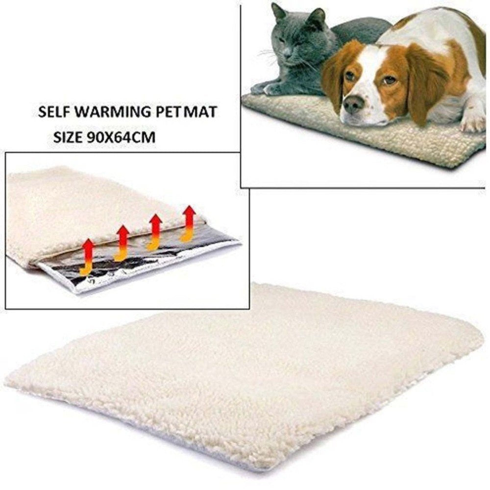 Self-Heating Pet Blanket – Thermal Washable Bed Mat for Dogs & Cats
