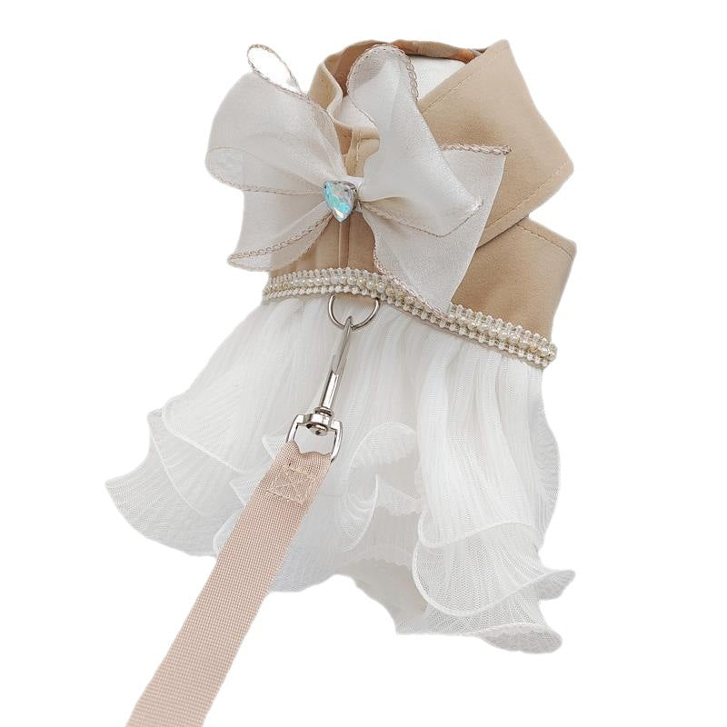 Cat Dog Vest Hand Holding Rope Dress
