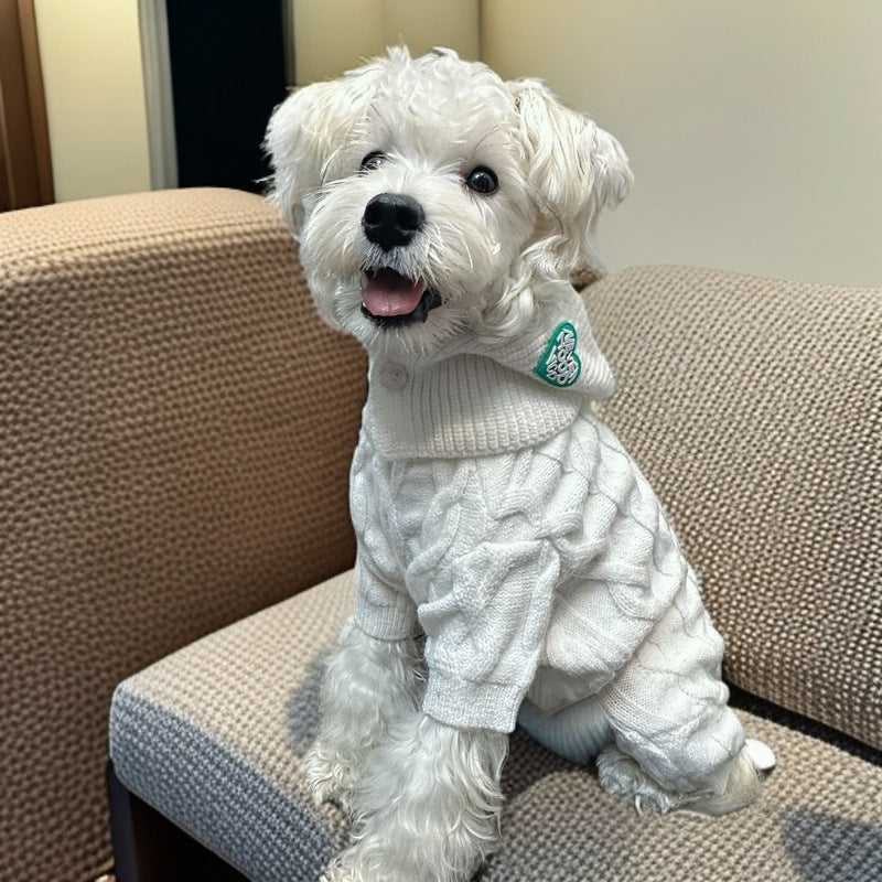 Autumn And Winter New Pet Four-leg Knitted Warm Sweater