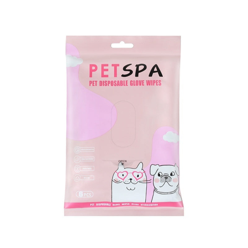 Pet Wipes Gloves – Dry Cleaning & Deodorizing Gloves for Dogs & Cats