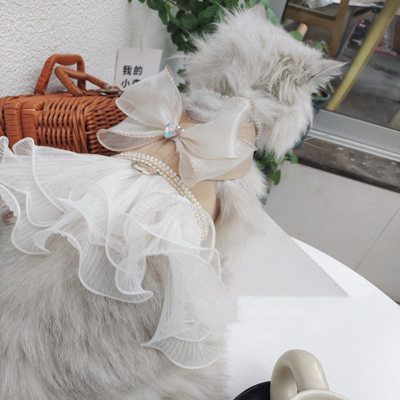 Cat Dog Vest Hand Holding Rope Dress