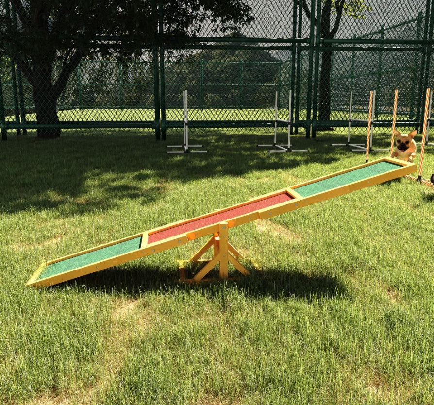 Wooden Dog Agility Seesaw – Weather-Resistant Training & Exercise Equipment