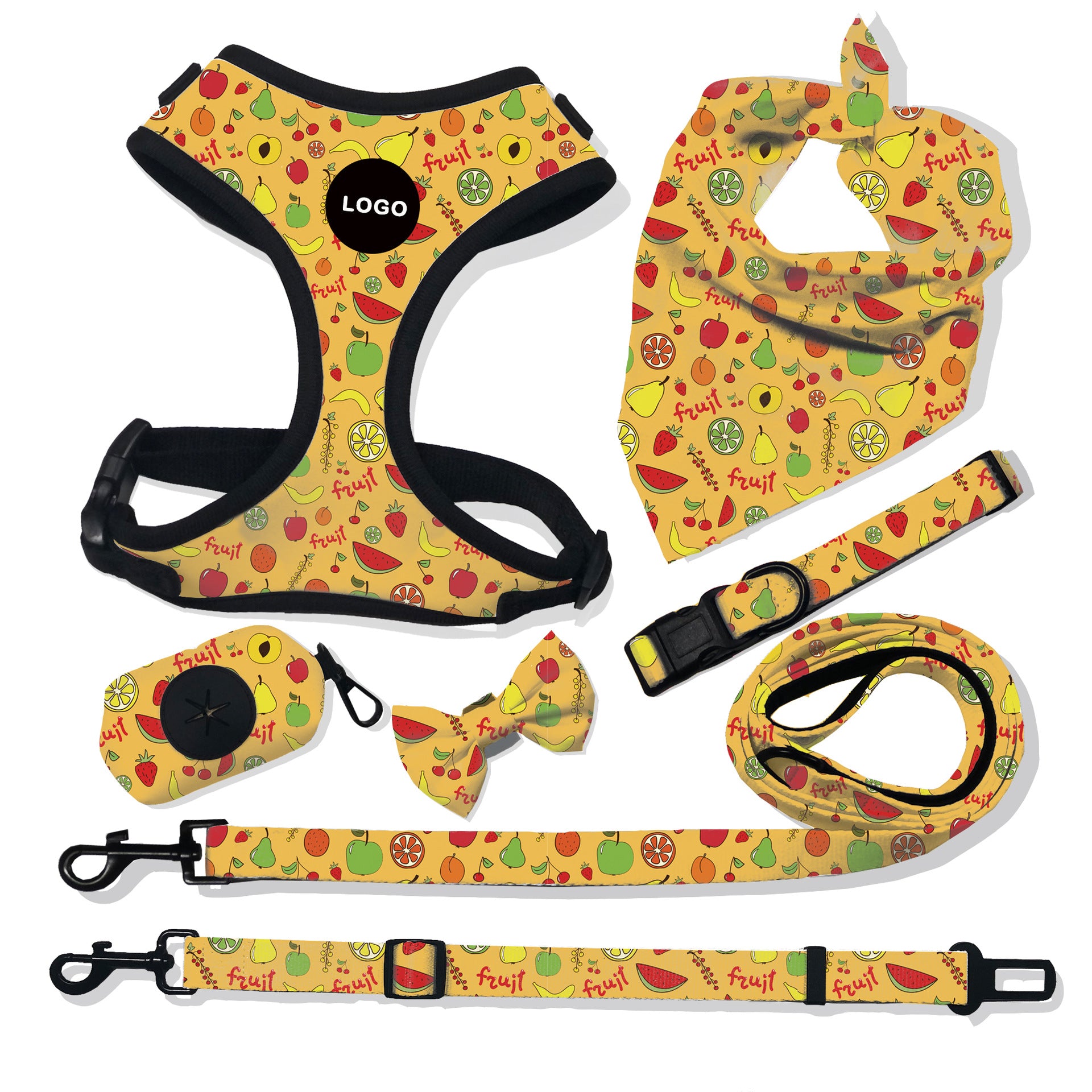 Breathable Dog Harness & Leash Set – Soft, Adjustable, No-Pull Chest Strap