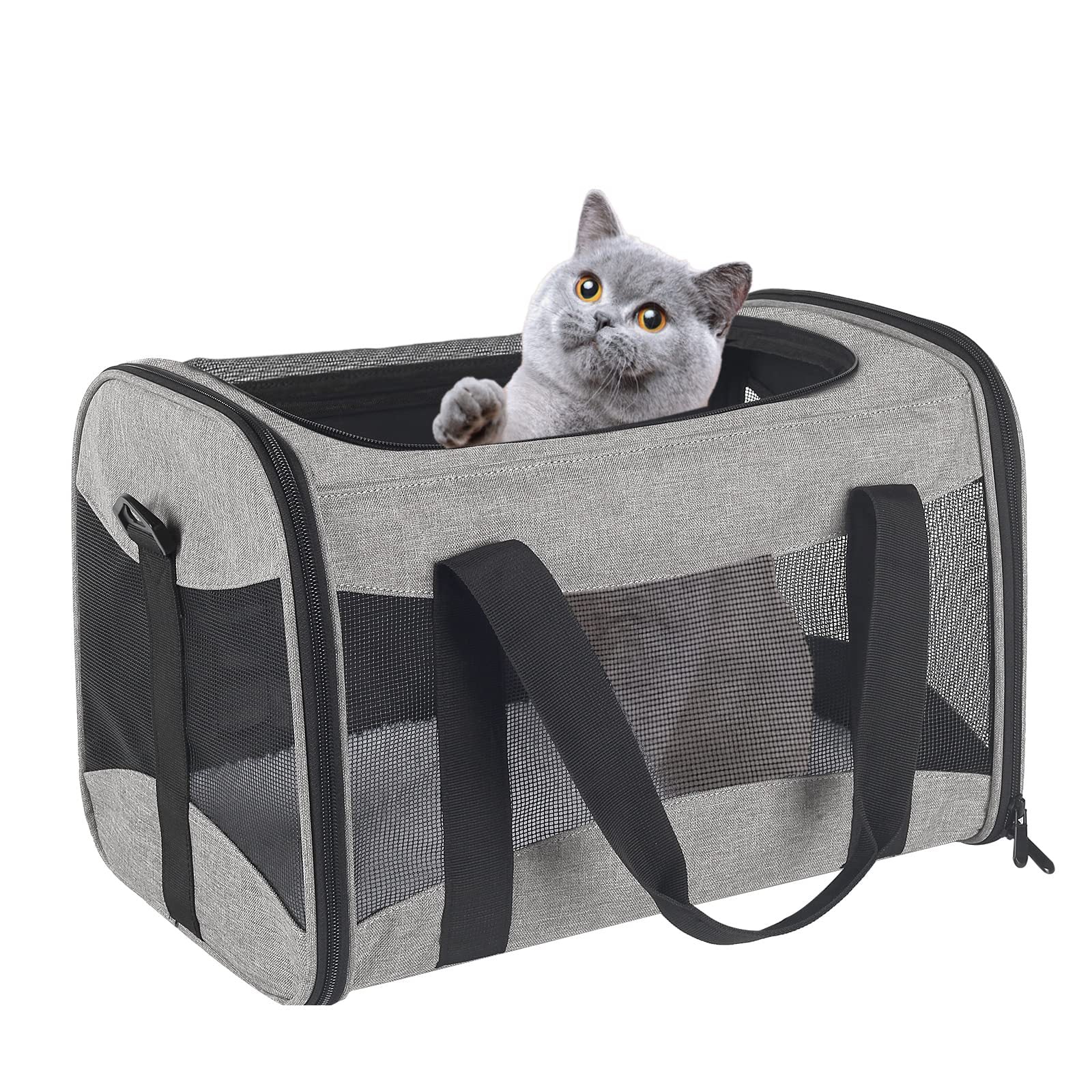 Portable Breathable Crossbody Pet Carrier – Foldable Travel Bag for Dogs & Cats