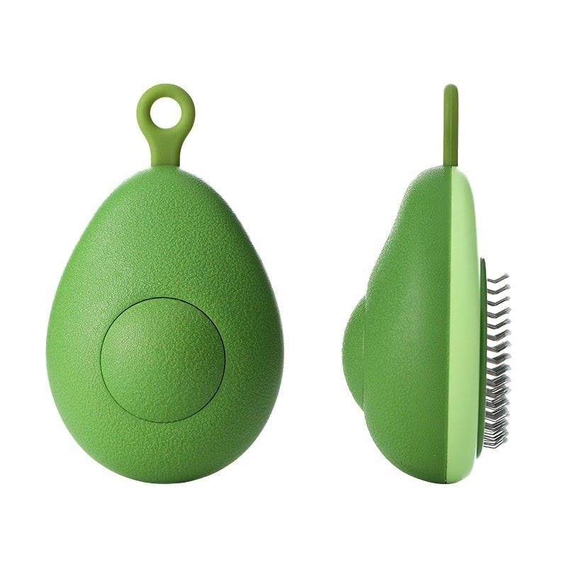 Avocado-Shaped Pet Brush – Gentle Hair Remover & Massage Grooming Tool for Cats & Dogs