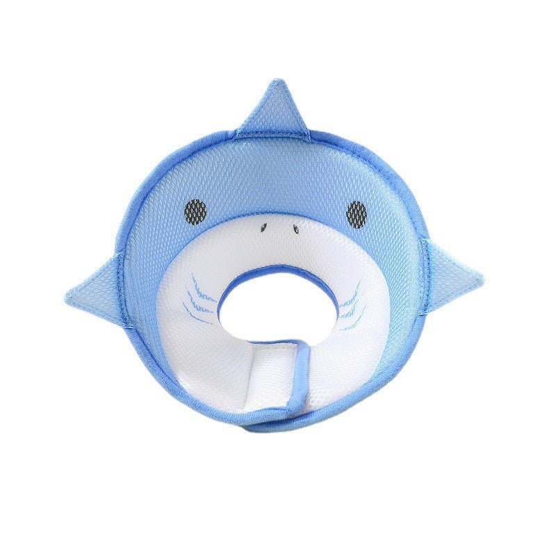 Cat Recovery Cone Neck – Cute Shark Shaped Soft Elizabeth Collar for Comfortable Healing