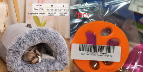 Portable Plush Pet Nest – Warm Semi-Enclosed Bed