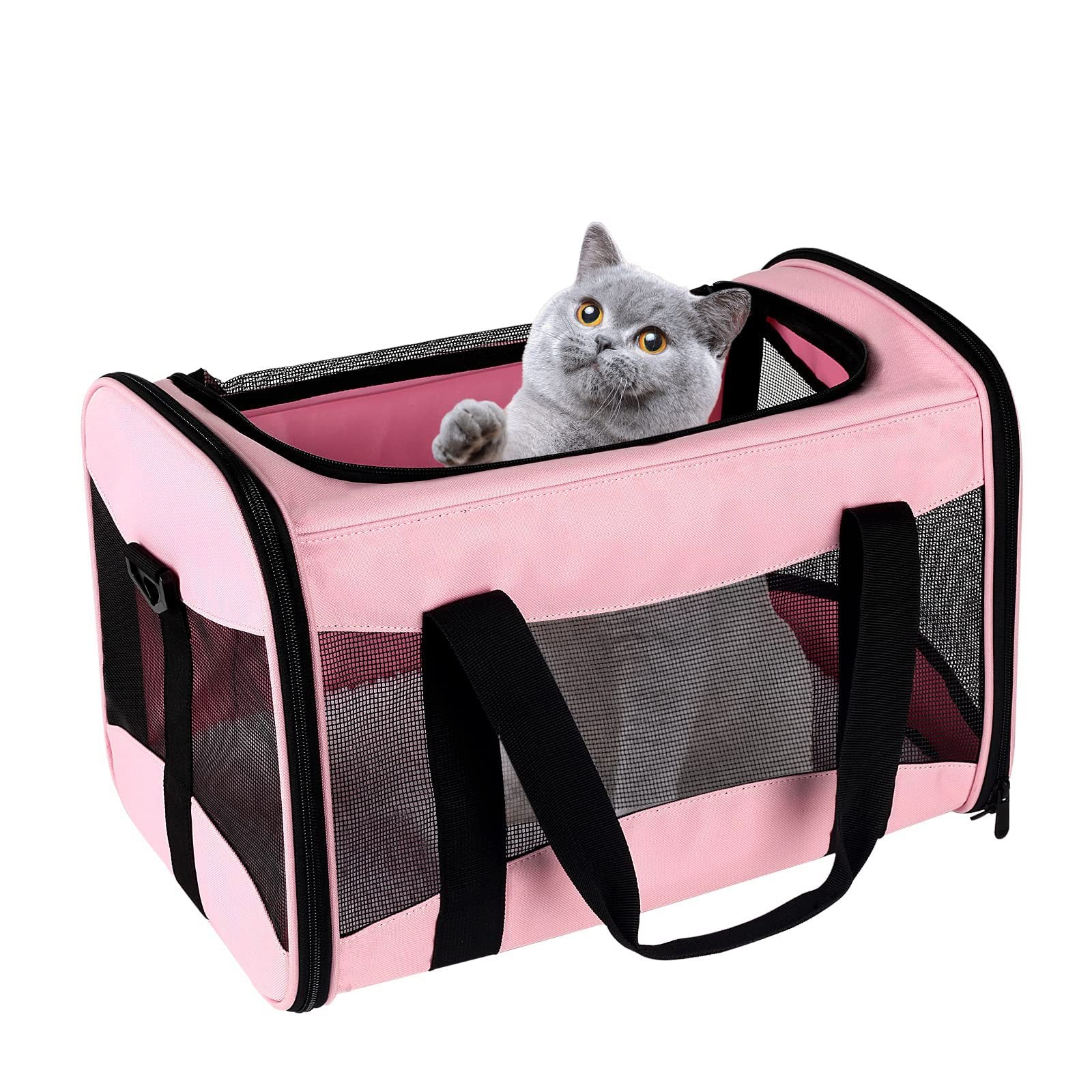 Portable Breathable Crossbody Pet Carrier – Foldable Travel Bag for Dogs & Cats