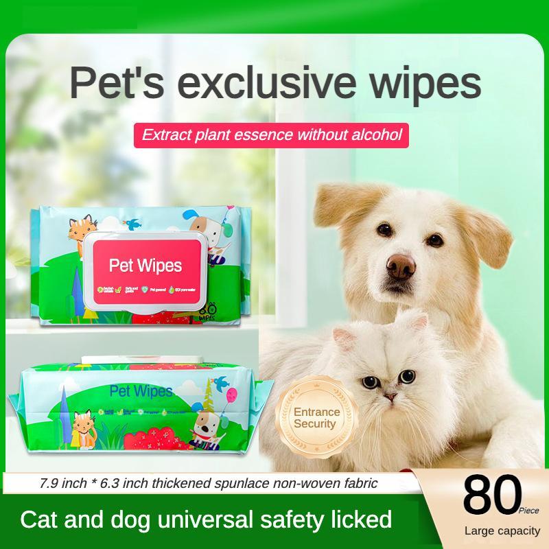 Dog & Cat Wet Wipes – Fragrance-Free, Plant-Based Gentle Cleansing Wipes